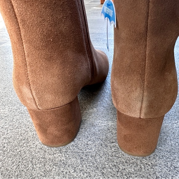 NIB Aqua College Women's Waterproof  "Echo" Dress Ankle Booties Tan Suede Sz 8.5 - Picture 8 of 14